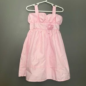 Cherokee Pink and White Stripe Toddler Dress 2T